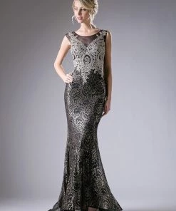 Prom Beaded Illusion Mermaid Gown By Cinderella Divine 8933