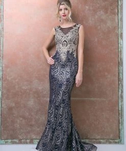 Prom Beaded Illusion Mermaid Gown By Cinderella Divine 8933