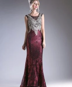 Prom Beaded Illusion Mermaid Gown By Cinderella Divine 8933