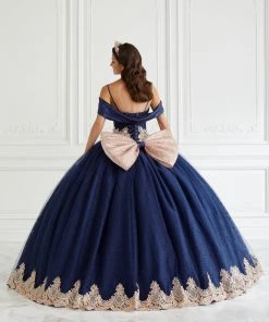 LA Glitter By House Of Wu Shawl Lace Quinceanera Dress By LA Glitter 24095 Quinceañera