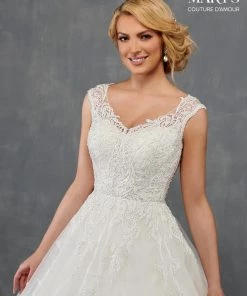 Mary's Bridal Couture Damour Collection Wedding Dresses Sheer Back Bridal Gown By Mary's Bridal MB4101