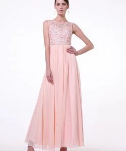 Beaded Long Sleeveless Illusion Dress By Cinderella Divine J710 Prom 10 Beaded Long Sleeveless Illusion Dress By Cinderella Divine J710 Prom