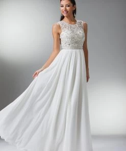 Beaded Long Sleeveless Illusion Dress By Cinderella Divine J710 Prom 11 Beaded Long Sleeveless Illusion Dress By Cinderella Divine J710 Prom