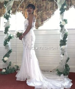 Sheer Lace Applique High Neck Dress By Nox Anabel W901 21 Sheer Lace Applique High Neck Dress By Nox Anabel W901