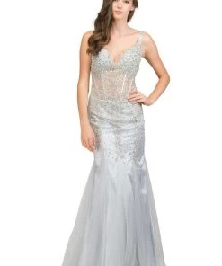 Starbox Sheer Long Beaded Mermaid Dress With Open Back By Star Box 6134 Prom 8 Starbox Sheer Long Beaded Mermaid Dress With Open Back By Star Box 6134 Prom