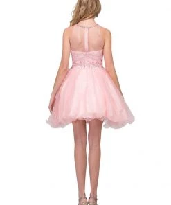 Sheer Short Sweetheart Dress With Ruffled Skirt By Star Box 17244