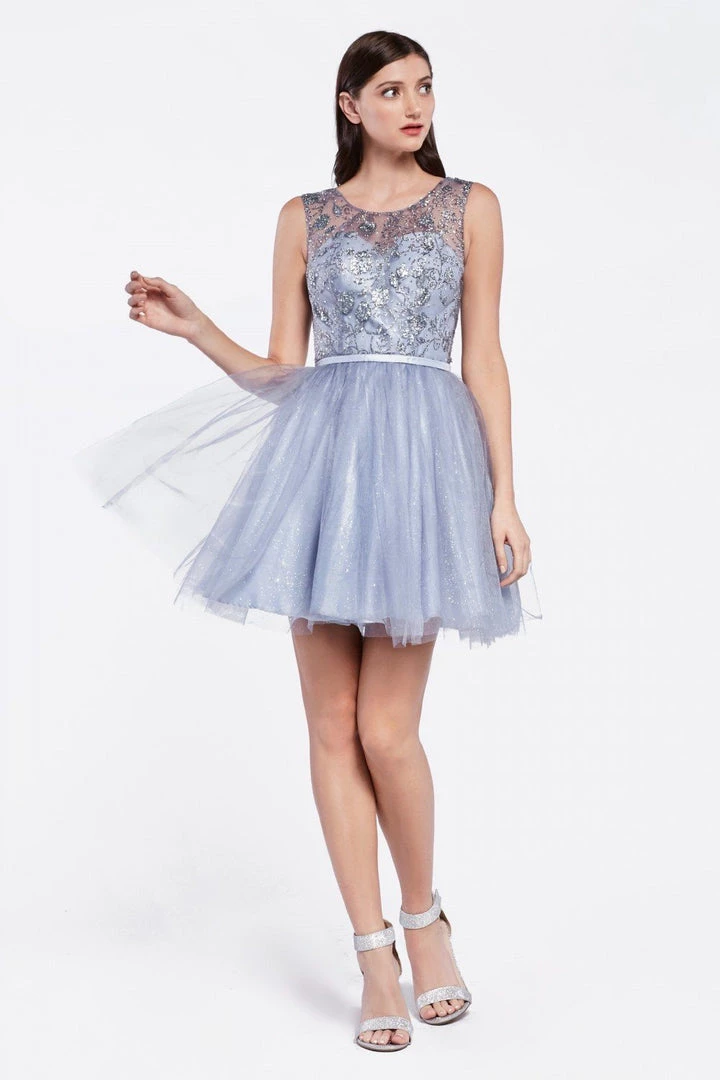 Prom Short A-line Glitter Dress By Cinderella Divine CD20 15 Prom Short A-line Glitter Dress By Cinderella Divine CD20