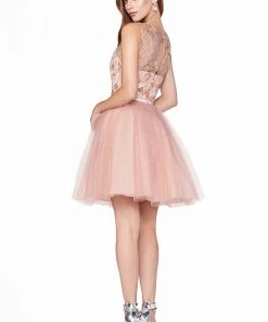 Prom Short A-line Glitter Dress By Cinderella Divine CD20 26 Prom Short A-line Glitter Dress By Cinderella Divine CD20