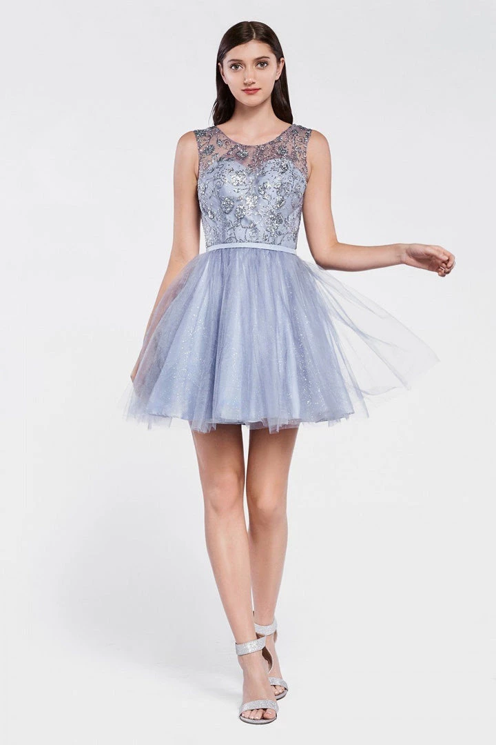 Prom Short A-line Glitter Dress By Cinderella Divine CD20 13 Prom Short A-line Glitter Dress By Cinderella Divine CD20