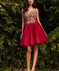Short Applique Tulle Dress By Cinderella Divine CD0188 Prom 13 Short Applique Tulle Dress By Cinderella Divine CD0188 Prom