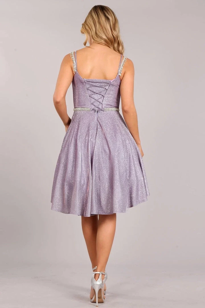 Prom Short Beaded Metallic Glitter Dress By Cinderella Couture 4 Prom Short Beaded Metallic Glitter Dress By Cinderella Couture