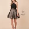 Short Black Two-Piece Dress With Polka Dot Skirt By Nox Anabel M659