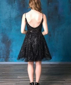 Short Deep Sweetheart Glitter Dress By Calla Collection Prom