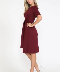 Short Fitted Dress With Short Sleeves By Poly USA 8524 11 Short Fitted Dress With Short Sleeves By Poly USA 8524