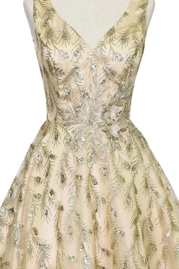 Short Glitter Print V-Neck Dress By Calla Collection 8 Short Glitter Print V-Neck Dress By Calla Collection