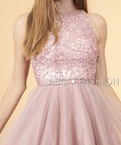 Prom Short Embroidered Dress By Elizabeth K GS1610