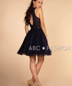 Prom Short Embroidered Dress By Elizabeth K GS1610