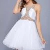 Prom Short Illusion Dress With Beaded Bodice By Nox Anabel 6250