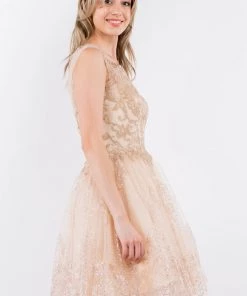 Short Illusion Glitter Print Dress By Elizabeth K GS1964 26 Short Illusion Glitter Print Dress By Elizabeth K GS1964