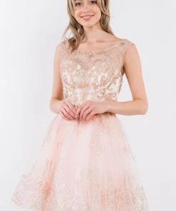 Short Illusion Glitter Print Dress By Elizabeth K GS1964 27 Short Illusion Glitter Print Dress By Elizabeth K GS1964