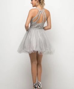 Prom Short Lace Appliqued Dress By Cinderella Divine UJ0119 29 Prom Short Lace Appliqued Dress By Cinderella Divine UJ0119