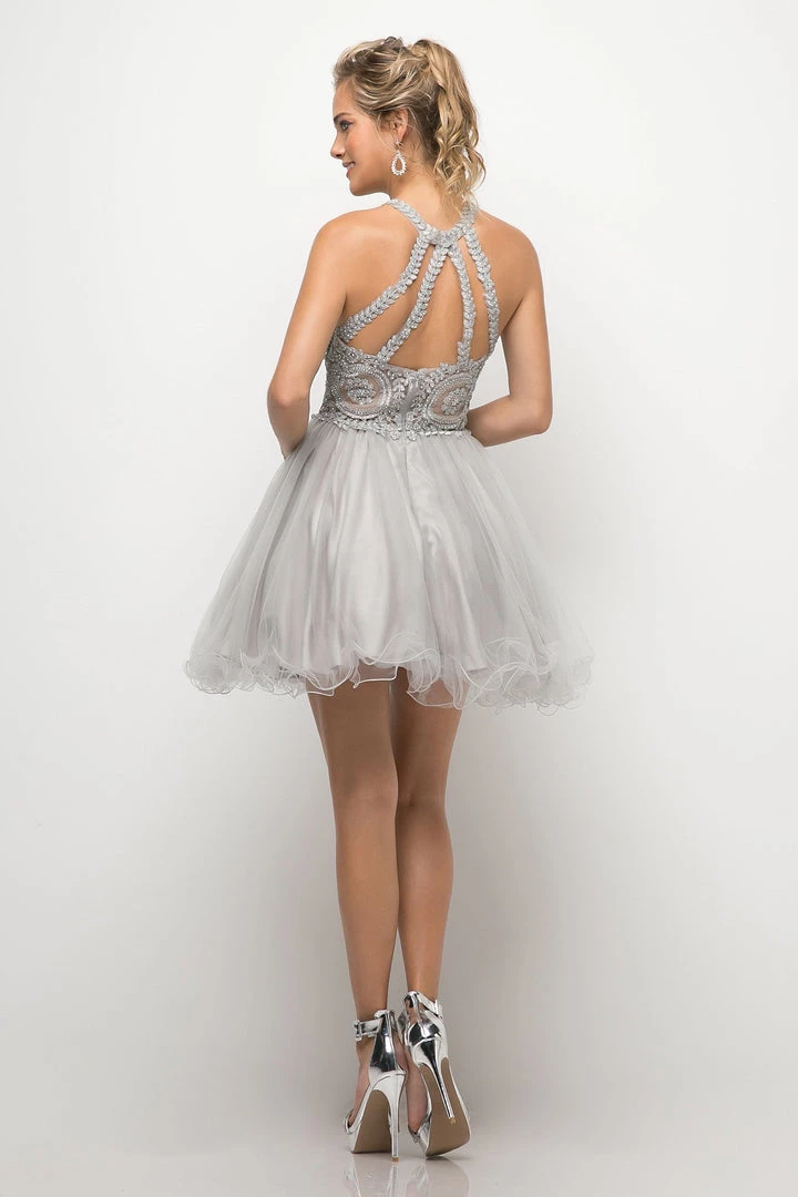 Prom Short Lace Appliqued Dress By Cinderella Divine UJ0119 15 Prom Short Lace Appliqued Dress By Cinderella Divine UJ0119