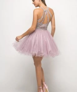 Prom Short Lace Appliqued Dress By Cinderella Divine UJ0119 18 Prom Short Lace Appliqued Dress By Cinderella Divine UJ0119
