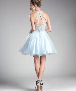 Prom Short Lace Appliqued Dress By Cinderella Divine UJ0119 21 Prom Short Lace Appliqued Dress By Cinderella Divine UJ0119