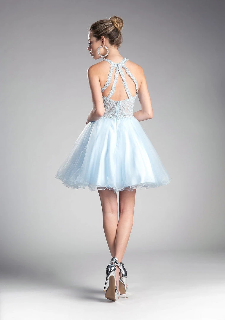 Prom Short Lace Appliqued Dress By Cinderella Divine UJ0119 7 Prom Short Lace Appliqued Dress By Cinderella Divine UJ0119
