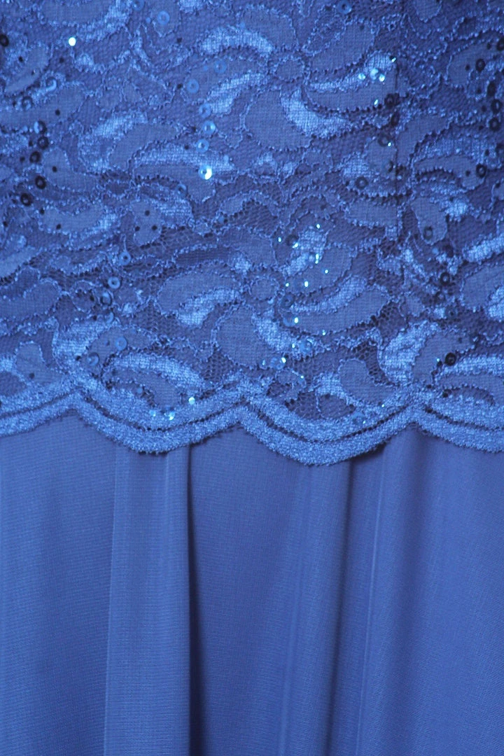 Bridesmaid Dresses Short Lace Bodice Dress With 3/4 Sleeves By Celavie 6426S 5 Bridesmaid Dresses Short Lace Bodice Dress With 3/4 Sleeves By Celavie 6426S