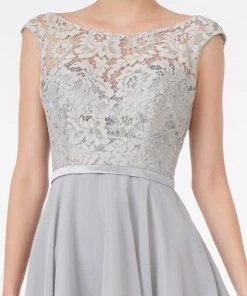 Prom Short Lace Bodice Dress With Corset Back By Elizabeth K GS2807