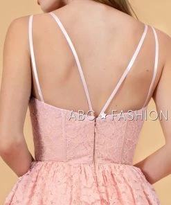 Short Lace Dress With Scalloped Hemline By Elizabeth K GS1602 17 Short Lace Dress With Scalloped Hemline By Elizabeth K GS1602