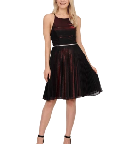 Short Metallic Dress With Strappy Open Back By Poly USA 8310 Prom