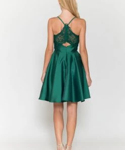 Short Mikado Pocket Dress By Poly USA 8698