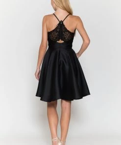 Short Mikado Pocket Dress By Poly USA 8698