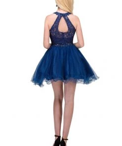 Short Mock Two Piece Dress With Ruffled Skirt By Star Box 6417 Prom
