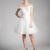 Short Off Shoulder Dress With Lace Top By Cinderella Divine 1021
