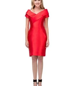 Short Off The Shoulder Dress With Short Sleeves By Star Box 17281