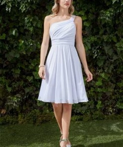 Short One Shoulder A-line Dress By Cinderella Divine 3909