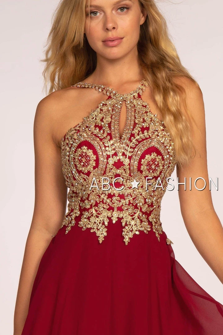 Short Open Back Dress With Lace Appliques By Elizabeth K GS1615 12 Short Open Back Dress With Lace Appliques By Elizabeth K GS1615