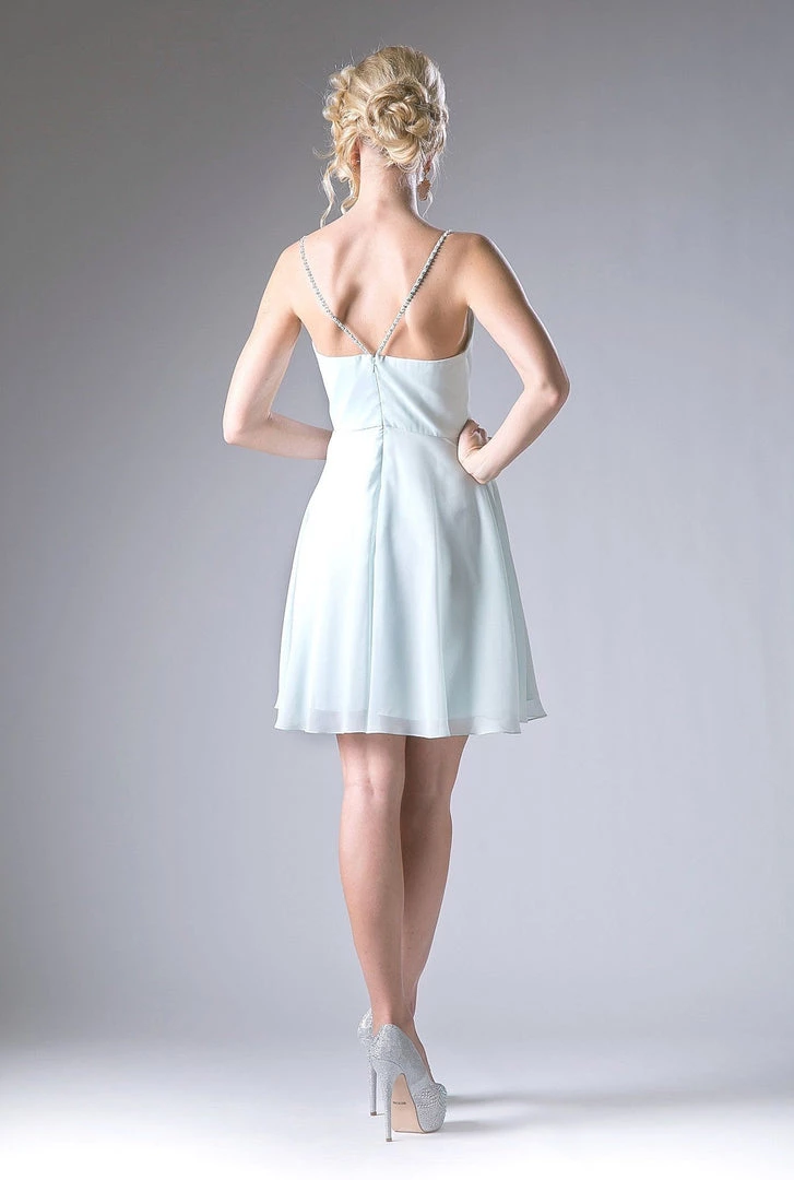 Ruched Short V-Neck Dress By Cinderella Divine 1009 7 Ruched Short V-Neck Dress By Cinderella Divine 1009