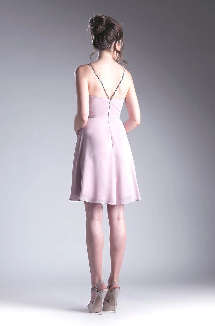 Ruched Short V-Neck Dress By Cinderella Divine 1009 9 Ruched Short V-Neck Dress By Cinderella Divine 1009