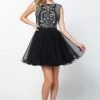 Short Ruffled Dress With Sequined Bodice By Nox Anabel Y645 Prom