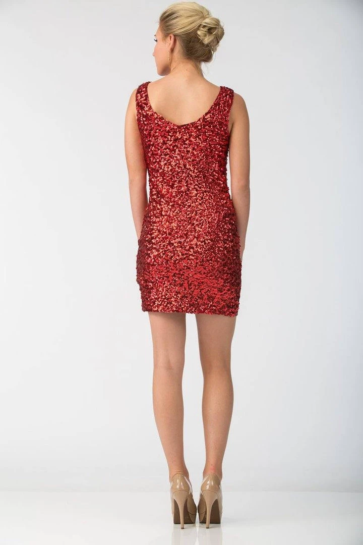 Short Sequined Mini Dress By Star Box SBS5001 4 Short Sequined Mini Dress By Star Box SBS5001