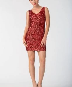 Short Sequined Mini Dress By Star Box SBS5001