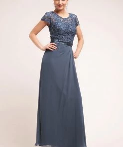 Short Sleeve Lace Bodice Gown By Cinderella Divine 1922