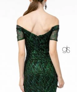 Short Sleeve Long Glitter Mermaid Dress By Elizabeth K GL1846 13 Short Sleeve Long Glitter Mermaid Dress By Elizabeth K GL1846