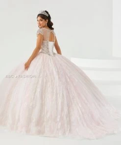 Short Sleeve Quinceanera Dress By House Of Wu 26007 Quinceañera