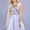 Short Sleeveless Dress With Embellished Bodice By Nox Anabel 6328 Prom
