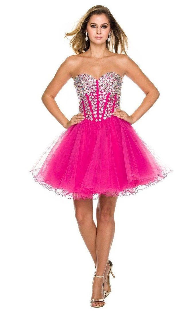 Short Strapless Beaded Boning Cocktail Dress By Nox Anabel 6015 Prom 5 Short Strapless Beaded Boning Cocktail Dress By Nox Anabel 6015 Prom